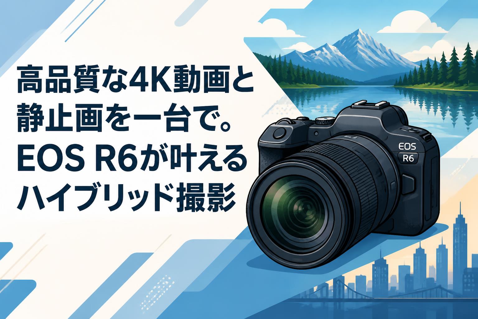 高品質な4K動画と静止画を一台で。EOS R6が叶えるハイブリッド撮影