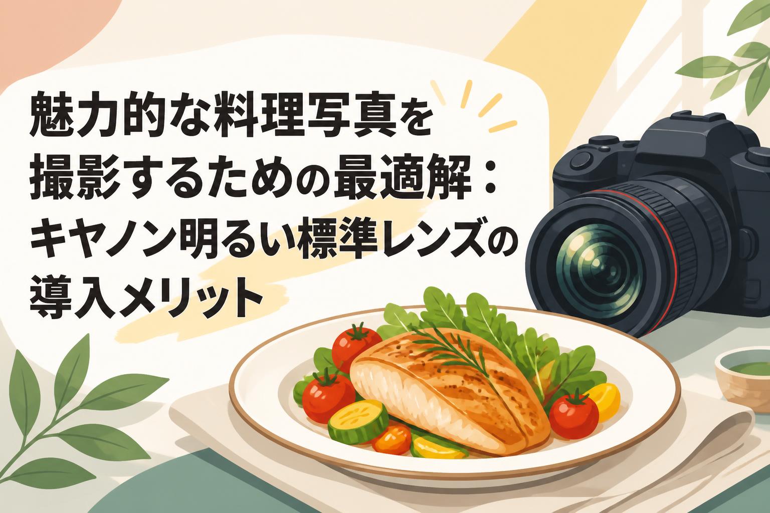 魅力的な料理写真を撮影するための最適解：キヤノン明るい標準レンズの導入メリット
