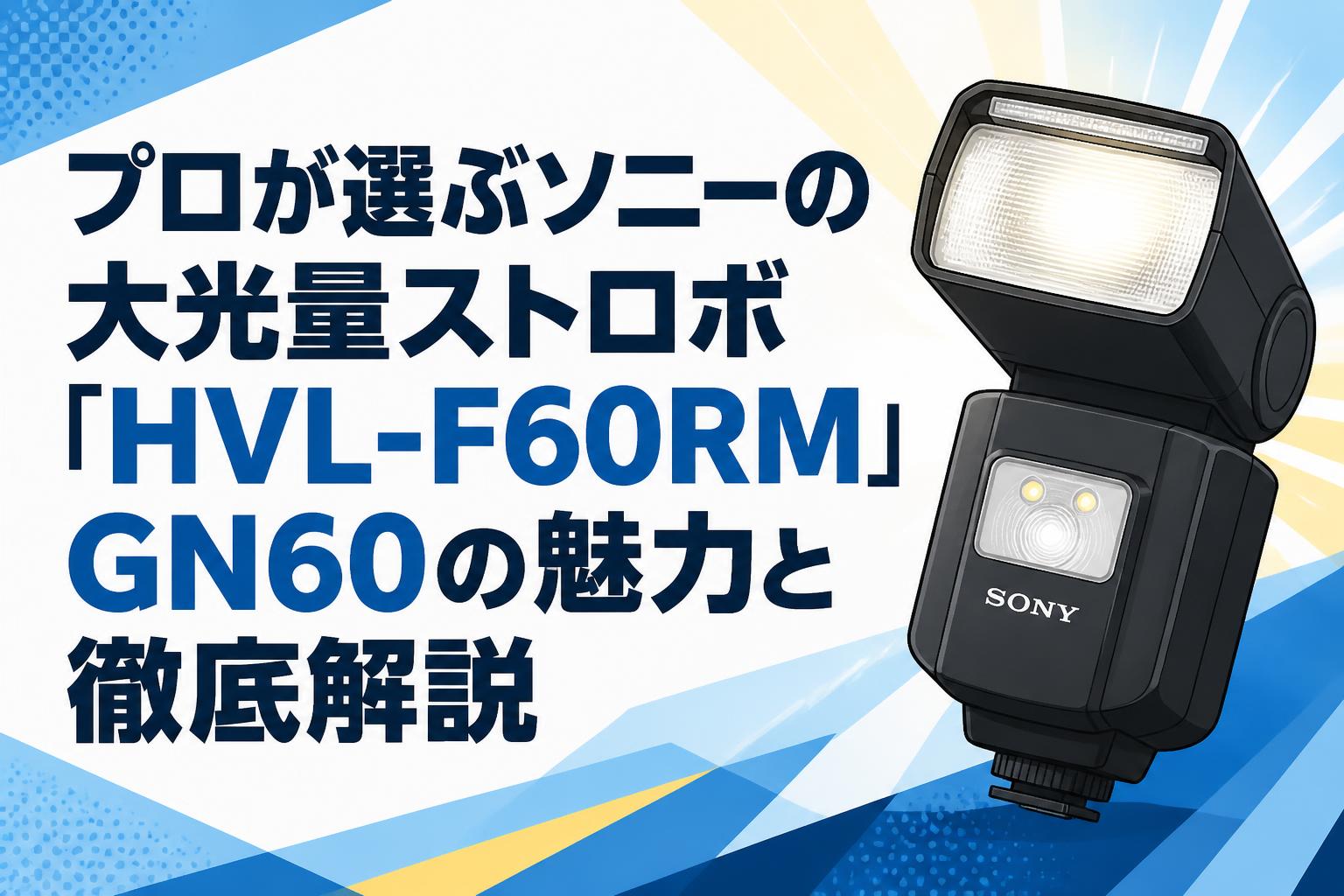 プロが選ぶソニーの大光量ストロボ「HVL-F60RM」GN60の魅力と徹底解説