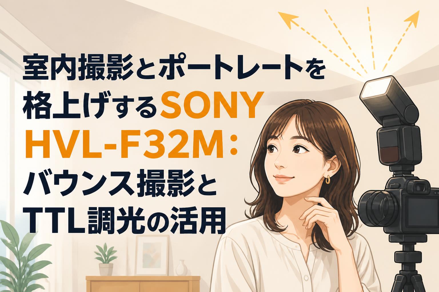 室内撮影とポートレートを格上げするSONY HVL-F32M：バウンス撮影とTTL調光の活用