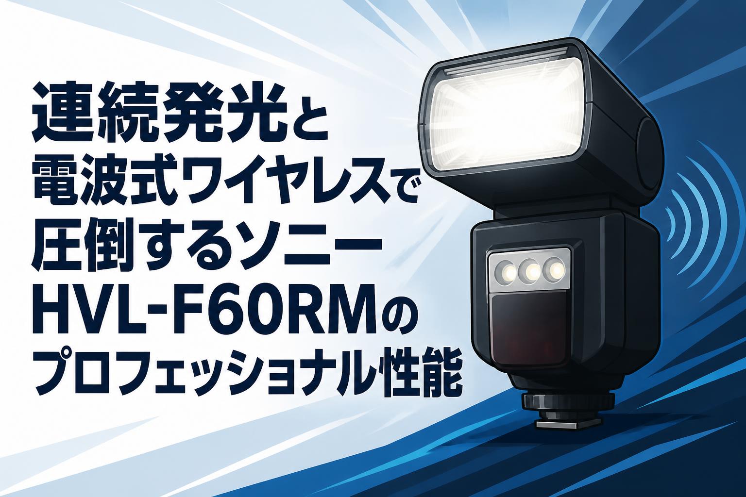 連続発光と電波式ワイヤレスで圧倒するソニーHVL-F60RMのプロフェッショナル性能