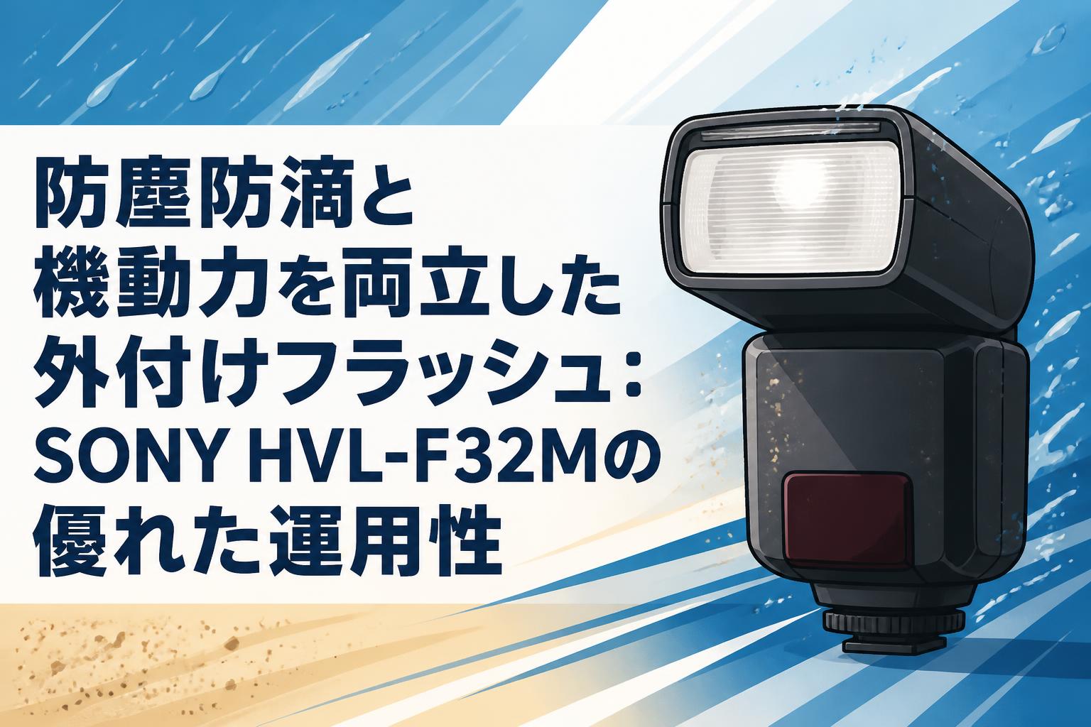防塵防滴と機動力を両立した外付けフラッシュ：SONY HVL-F32Mの優れた運用性