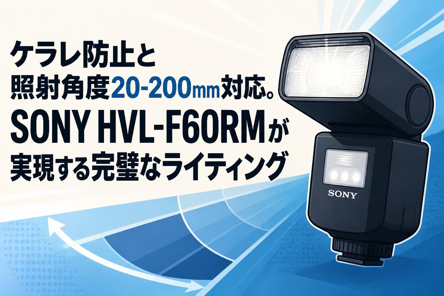 ケラレ防止と照射角度20-200mm対応。SONY HVL-F60RMが実現する完璧なライティング