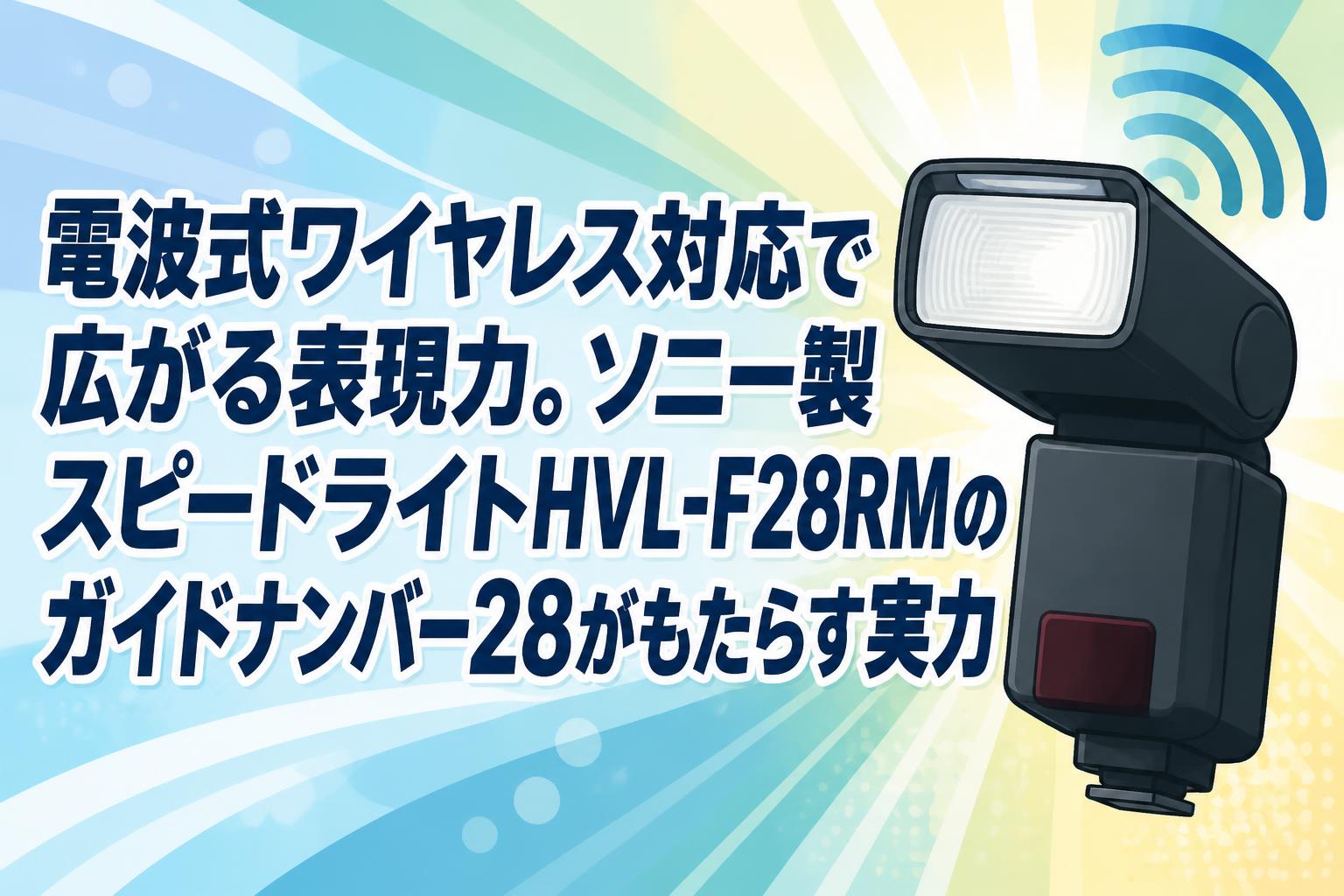 電波式ワイヤレス対応で広がる表現力。ソニー製スピードライトHVL-F28RMのガイドナンバー28がもたらす実力