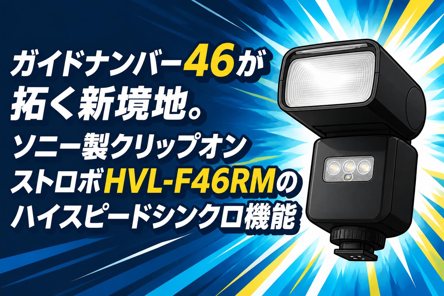 ガイドナンバー46が拓く新境地。ソニー製クリップオンストロボHVL-F46RMのハイスピードシンクロ機能