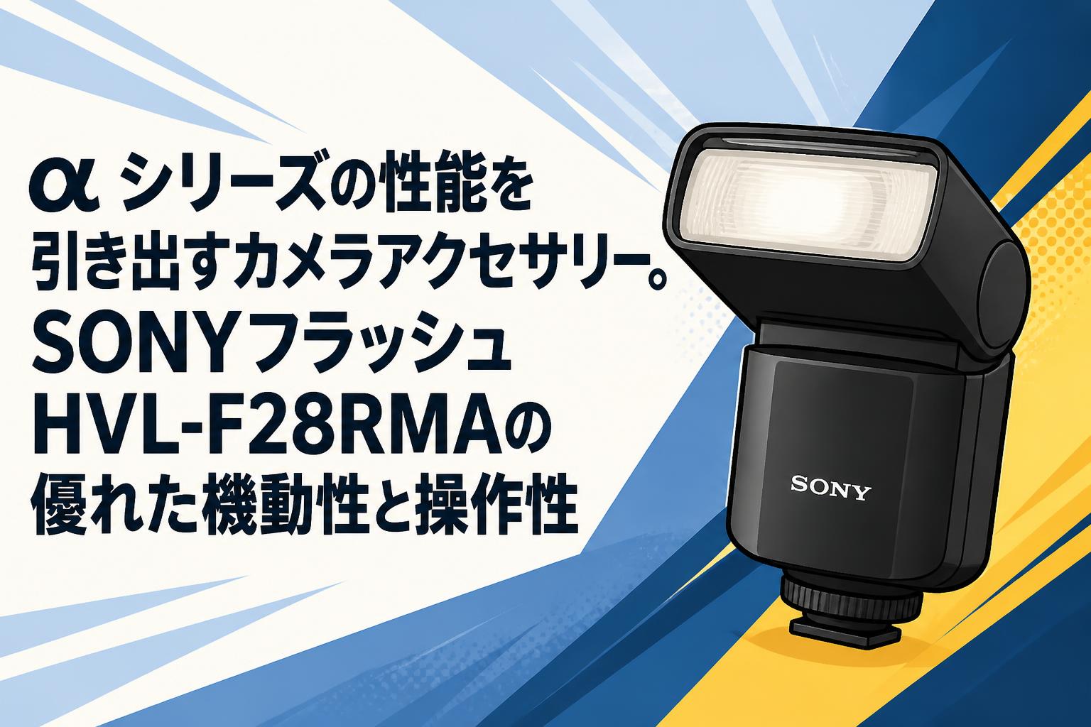 αシリーズの性能を引き出すカメラアクセサリー。SONYフラッシュHVL-F28RMAの優れた機動性と操作性