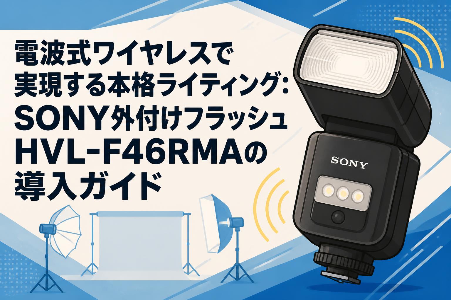 電波式ワイヤレスで実現する本格ライティング：SONY外付けフラッシュHVL-F46RMAの導入ガイド