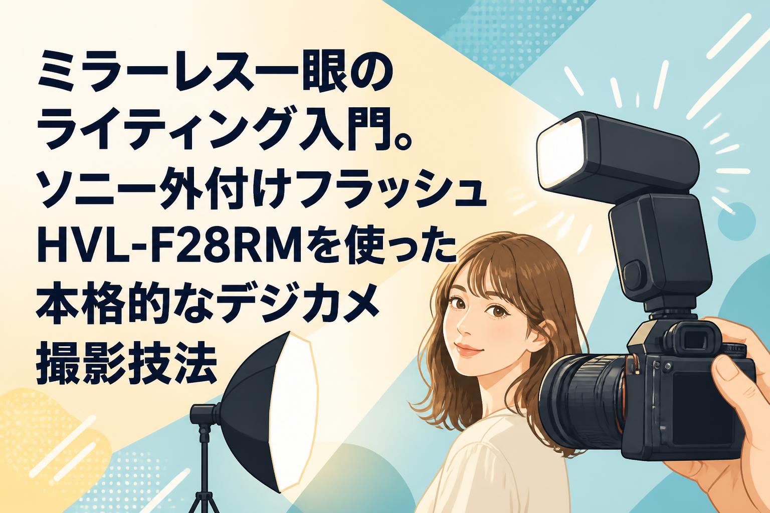 ミラーレス一眼のライティング入門。ソニー外付けフラッシュHVL-F28RMを使った本格的なデジカメ撮影技法