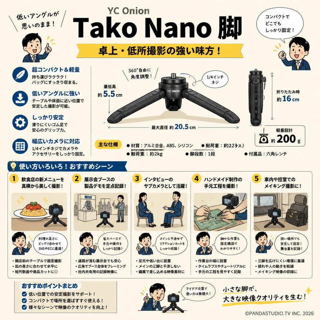 YC Onion Tako Nano 脚 用途