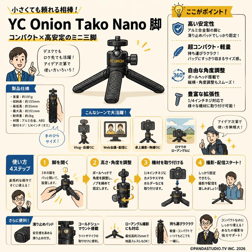YC Onion Tako Nano 脚 インターネット上のお客様の声（評判）