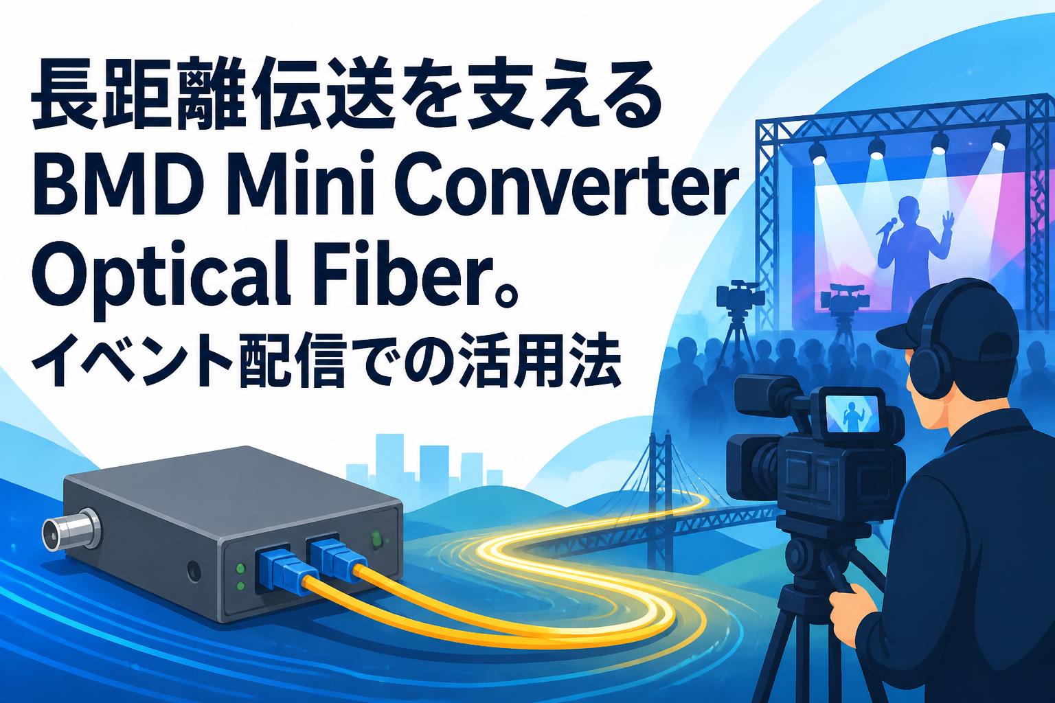 長距離伝送を支えるBMD Mini Converter Optical Fiber。イベント配信での活用法