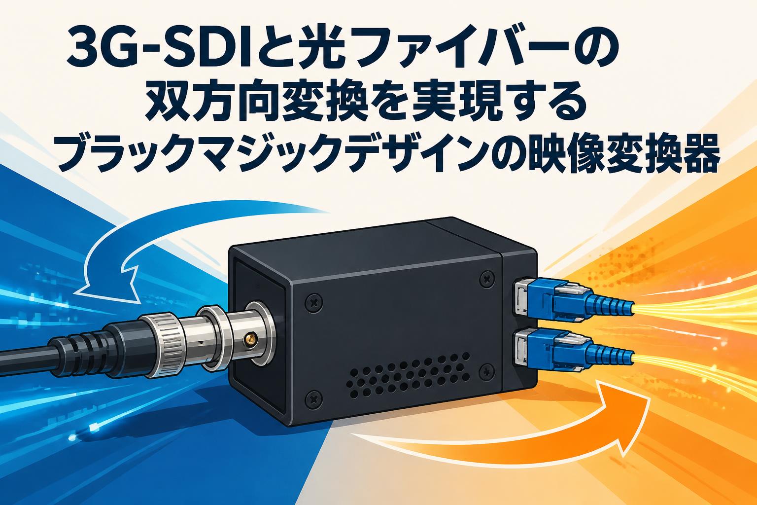 3G-SDIと光ファイバーの双方向変換を実現するブラックマジックデザインの映像変換器