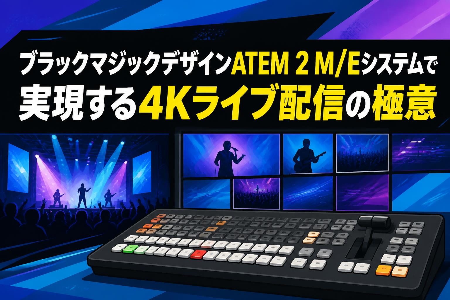 ブラックマジックデザインATEM 2 M/Eシステムで実現する4Kライブ配信の極意