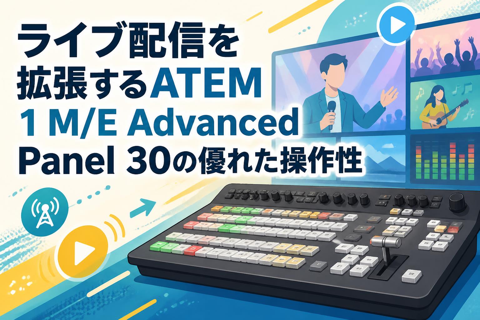 ライブ配信を拡張するATEM 1 M/E Advanced Panel 30の優れた操作性
