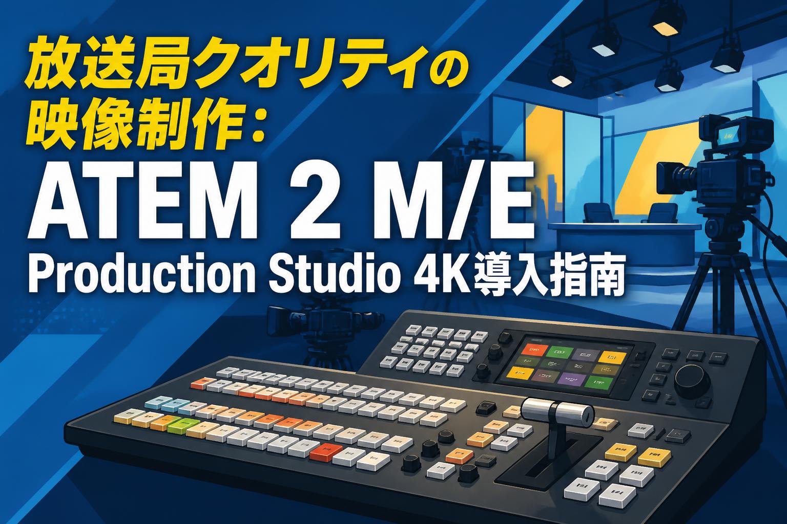 放送局クオリティの映像制作：ATEM 2 M/E Production Studio 4K導入指南