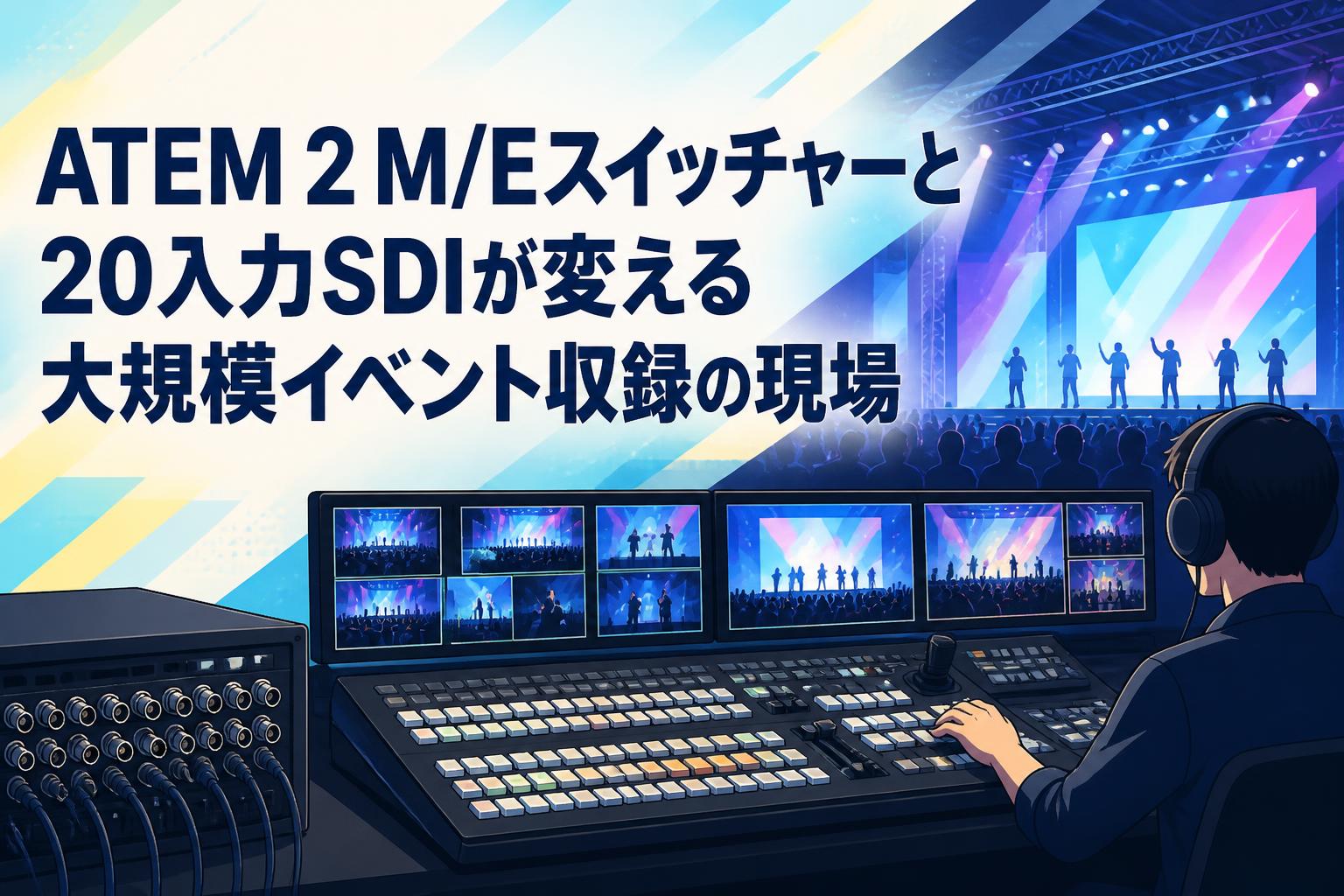 ATEM 2 M/Eスイッチャーと20入力SDIが変える大規模イベント収録の現場
