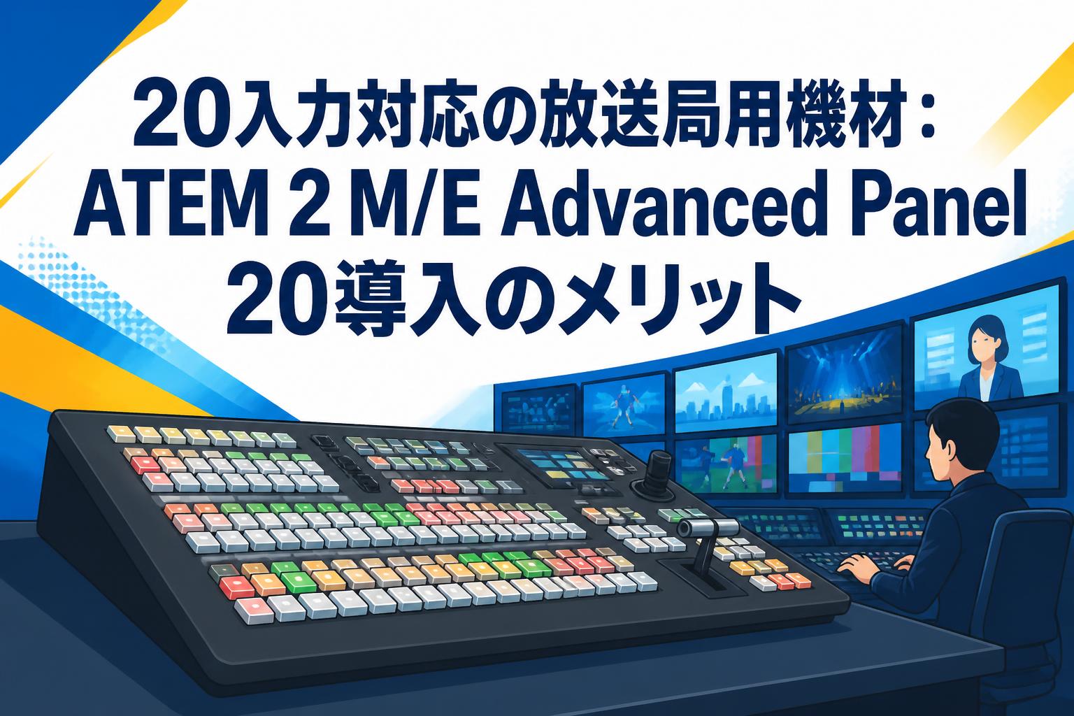 20入力対応の放送局用機材：ATEM 2 M/E Advanced Panel 20導入のメリット
