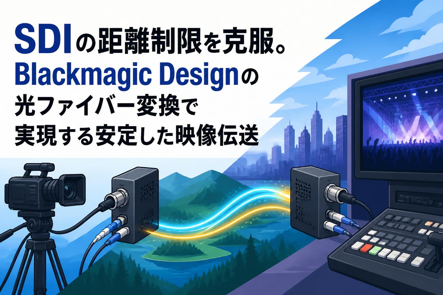 SDIの距離制限を克服。Blackmagic Designの光ファイバー変換で実現する安定した映像伝送