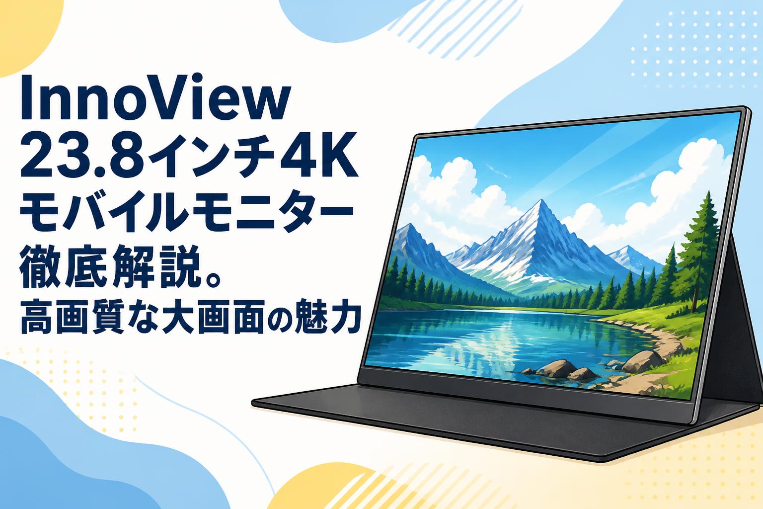 InnoView 23.8インチ4Kモバイルモニター徹底解説。高画質な大画面の魅力
