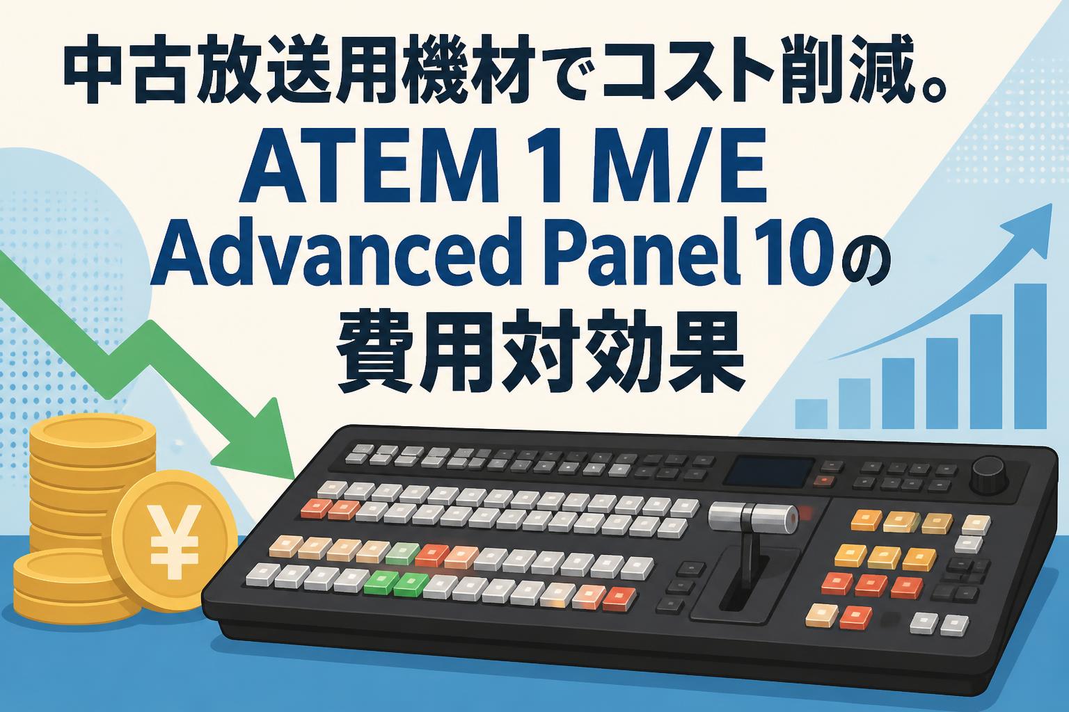中古放送用機材でコスト削減。ATEM 1 M/E Advanced Panel 10の費用対効果
