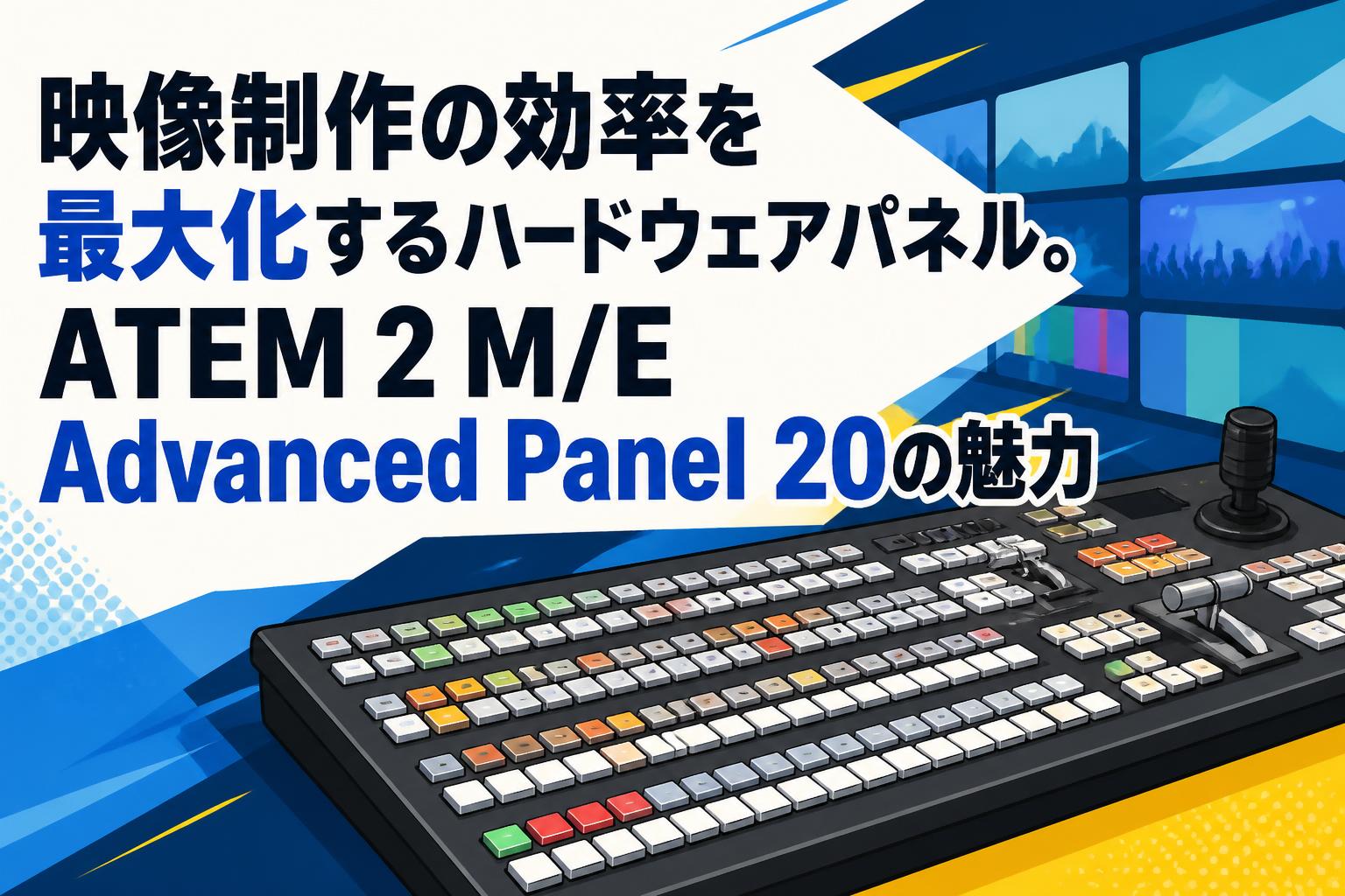 映像制作の効率を最大化するハードウェアパネル。ATEM 2 M/E Advanced Panel 20の魅力