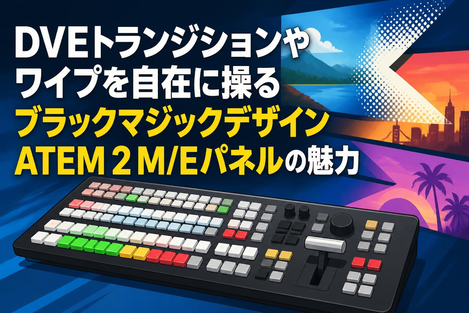 DVEトランジションやワイプを自在に操るブラックマジックデザインATEM 2 M/Eパネルの魅力