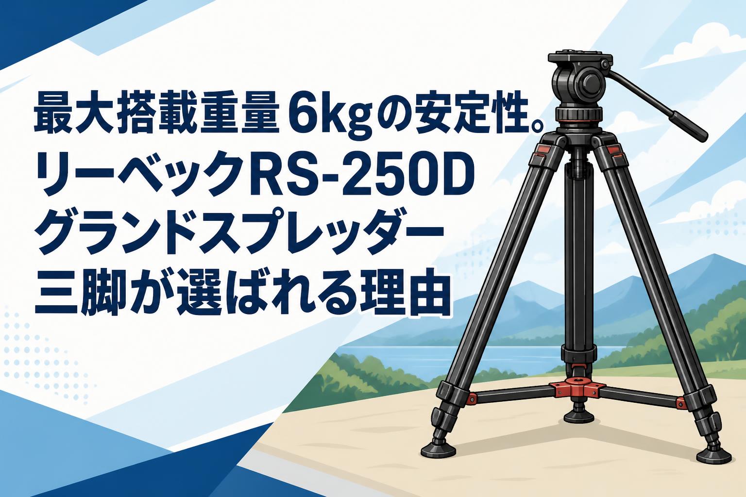 最大搭載重量6kgの安定性。リーベックRS-250Dグランドスプレッダー三脚が選ばれる理由
