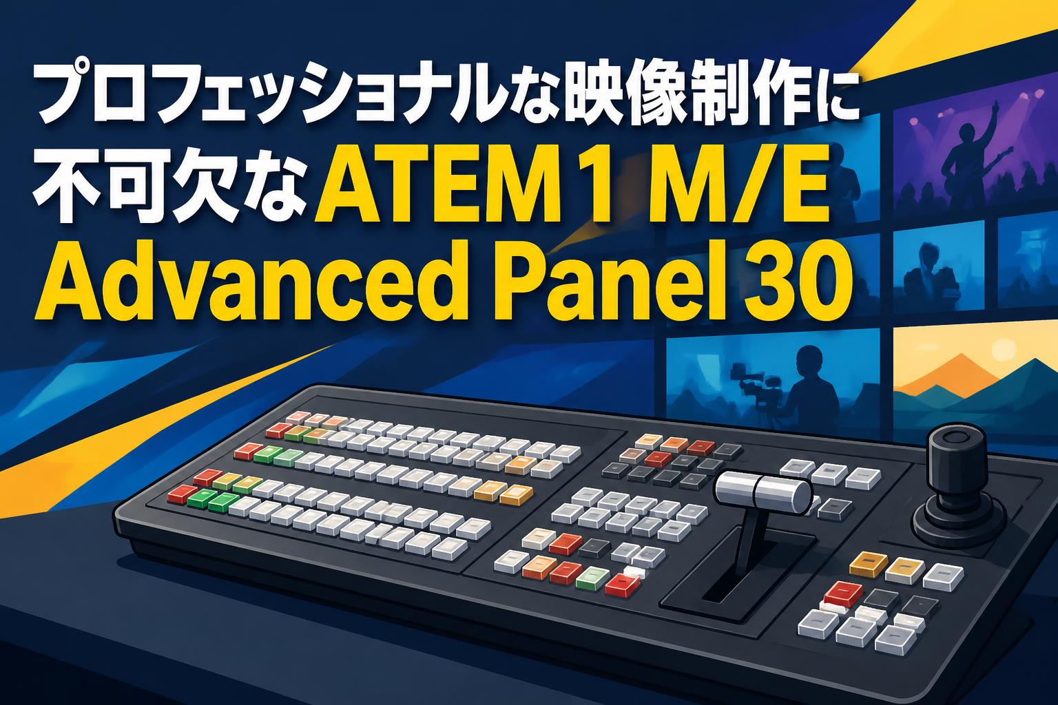 プロフェッショナルな映像制作に不可欠なATEM 1 M/E Advanced Panel 30
