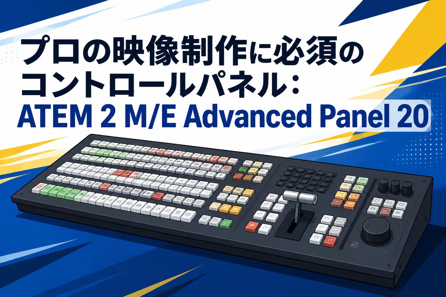プロの映像制作に必須のコントロールパネル：ATEM 2 M/E Advanced Panel 20