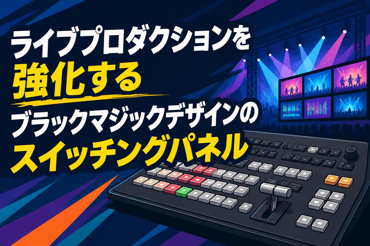 ライブプロダクションを強化するブラックマジックデザインのスイッチングパネル