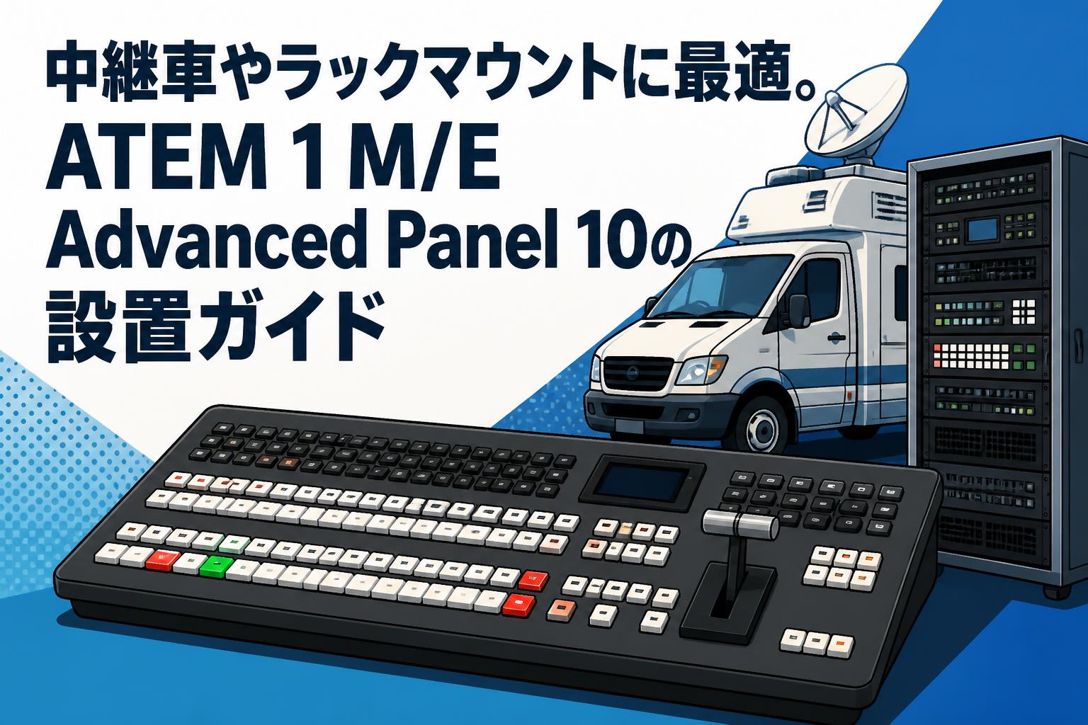 中継車やラックマウントに最適。ATEM 1 M/E Advanced Panel 10の設置ガイド