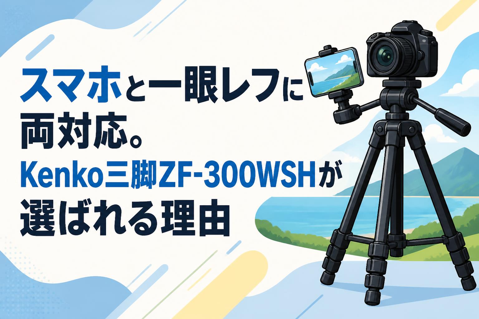 スマホと一眼レフに両対応。Kenko三脚ZF-300WSHが選ばれる理由