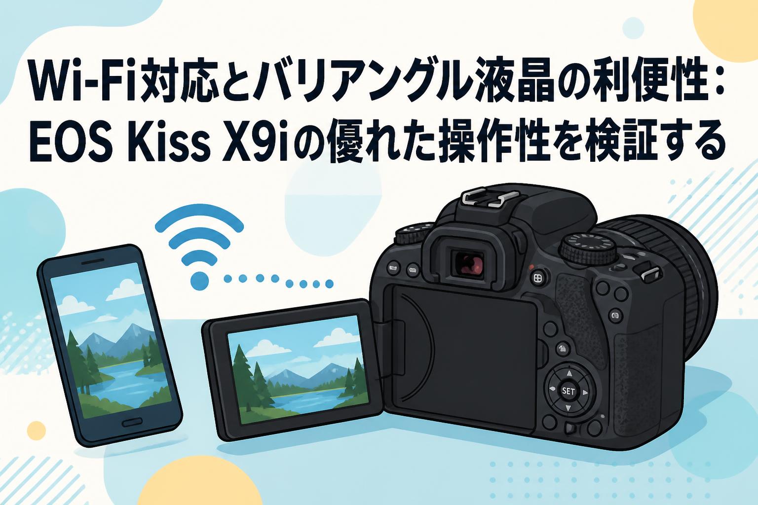 Wi-Fi対応とバリアングル液晶の利便性：EOS Kiss X9iの優れた操作性を検証する