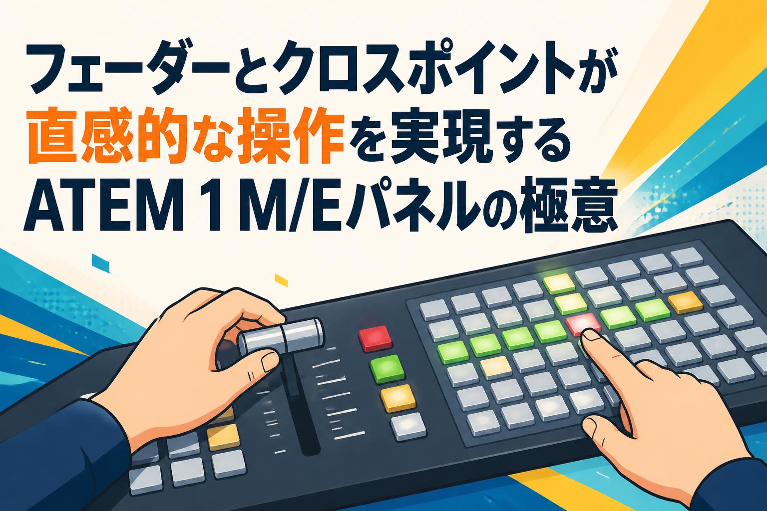 フェーダーとクロスポイントが直感的な操作を実現するATEM 1 M/Eパネルの極意