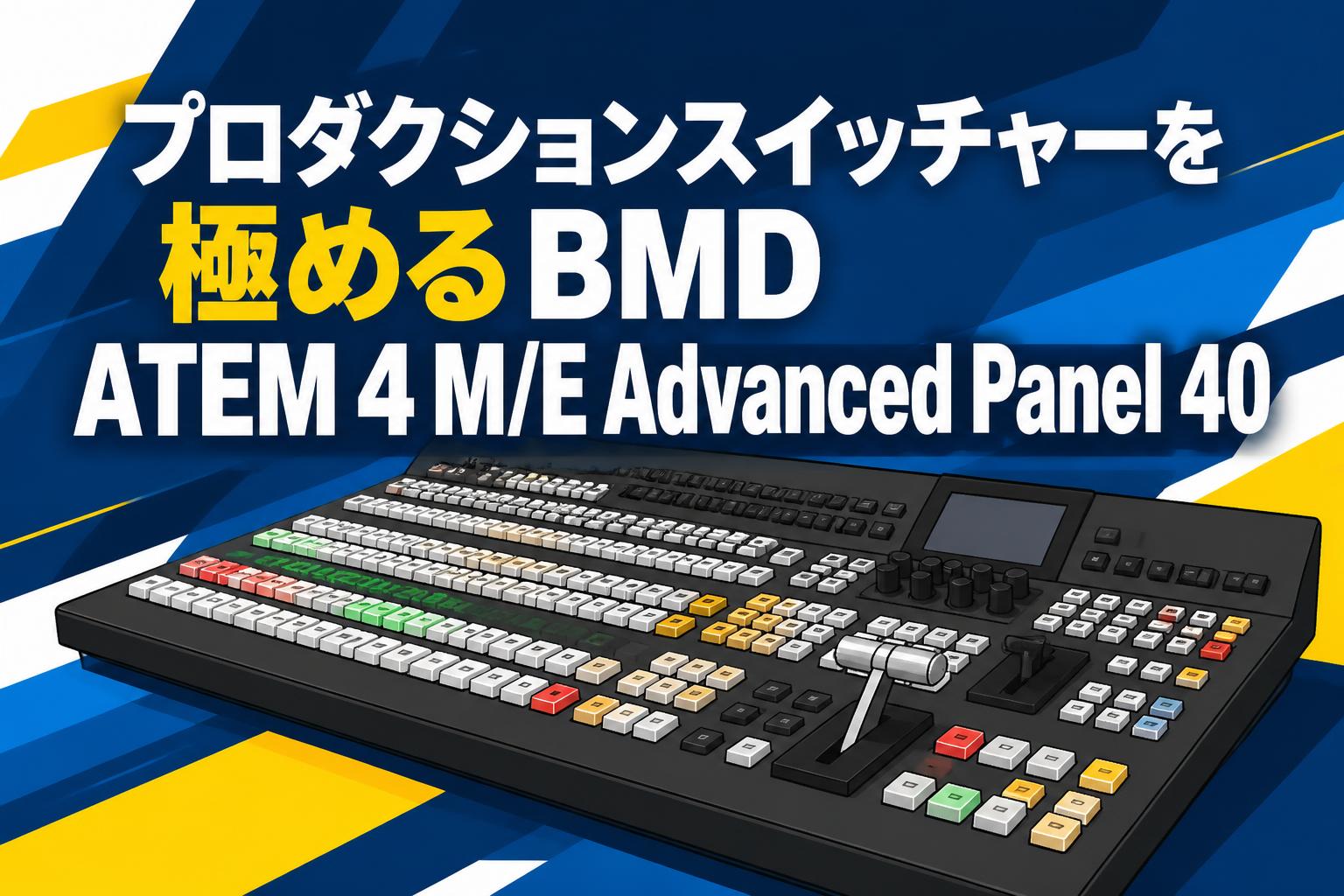 プロダクションスイッチャーを極めるBMD ATEM 4 M/E Advanced Panel 40