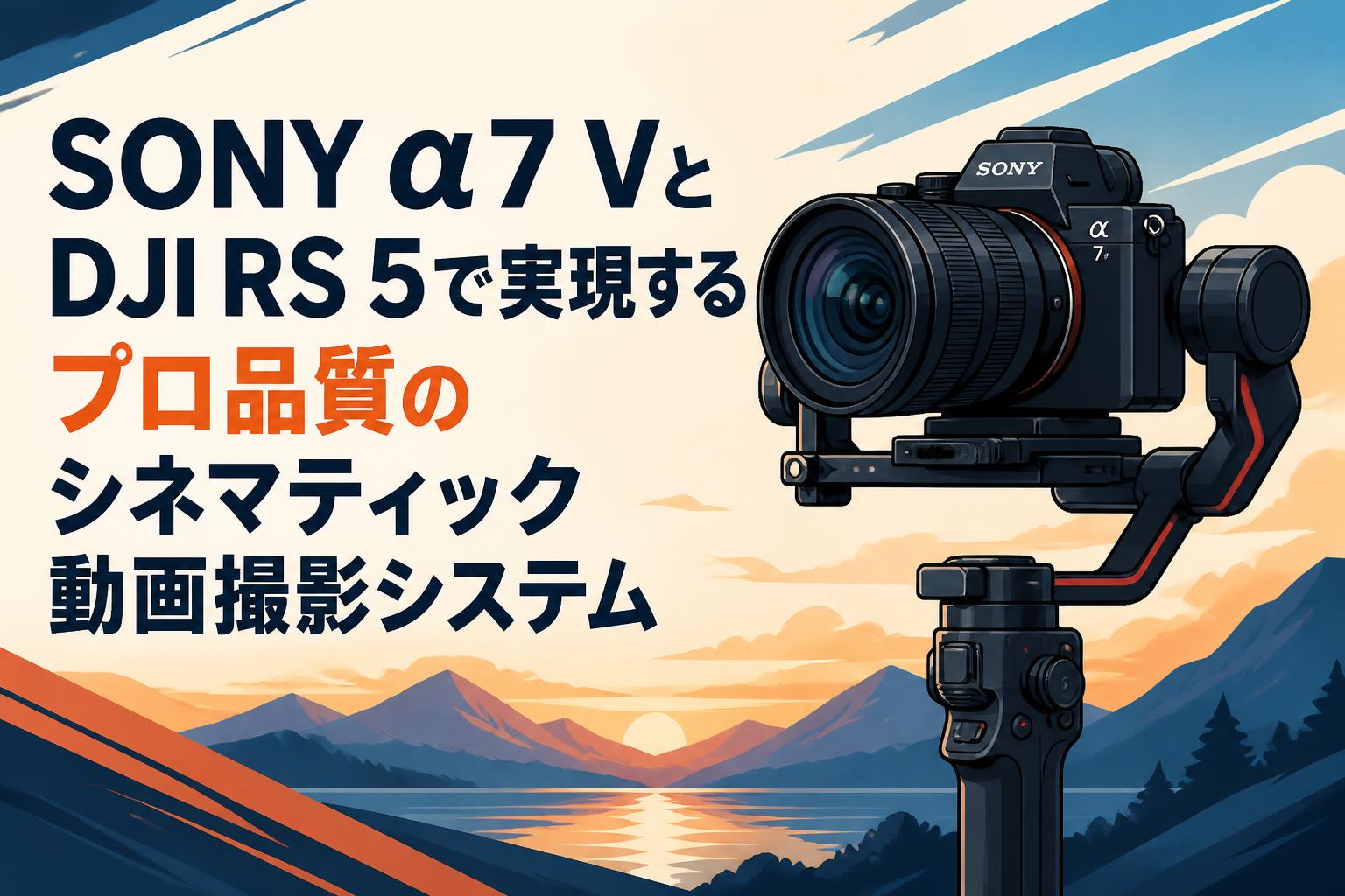 SONY α7 VとDJI RS 5で実現するプロ品質のシネマティック動画撮影システム