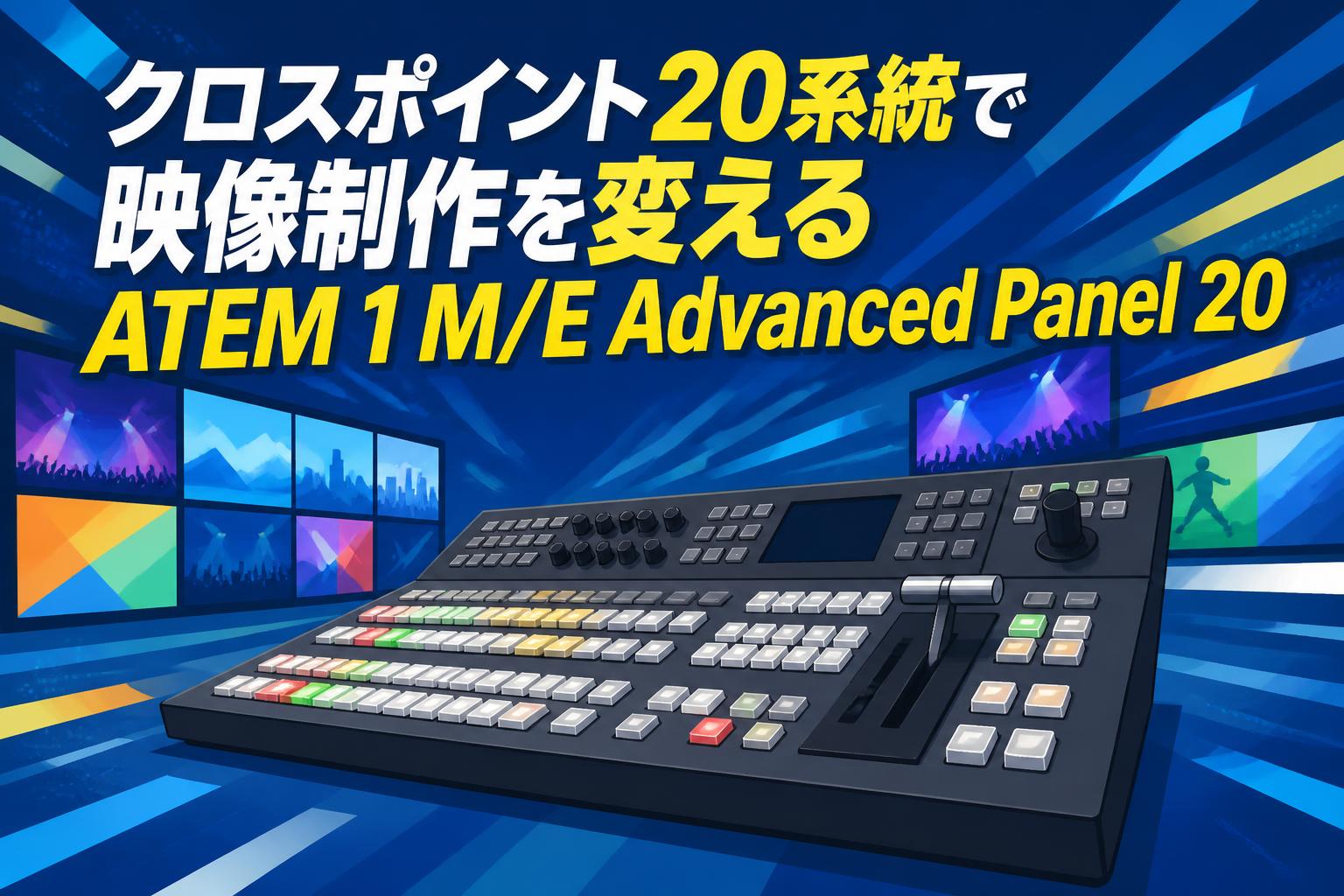 クロスポイント20系統で映像制作を変えるATEM 1 M/E Advanced Panel 20