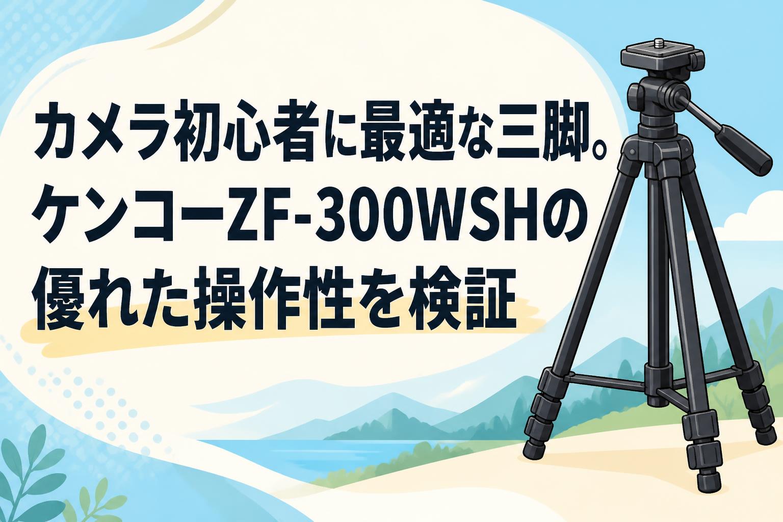 カメラ初心者に最適な三脚。ケンコーZF-300WSHの優れた操作性を検証