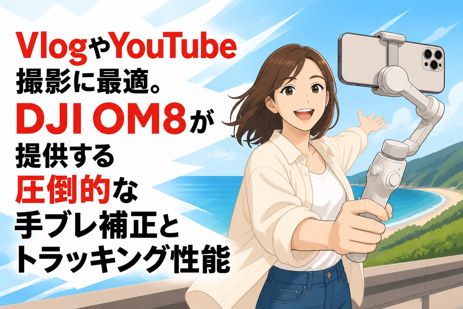 VlogやYouTube撮影に最適。DJI OM8が提供する圧倒的な手ブレ補正とトラッキング性能