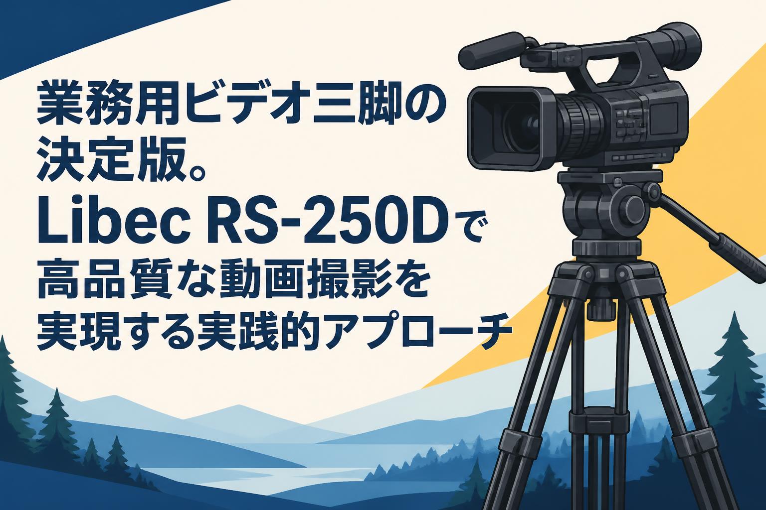 業務用ビデオ三脚の決定版。Libec RS-250Dで高品質な動画撮影を実現する実践的アプローチ