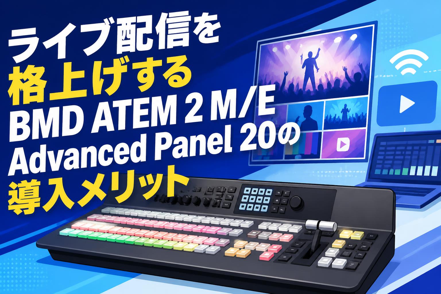 ライブ配信を格上げするBMD ATEM 2 M/E Advanced Panel 20の導入メリット