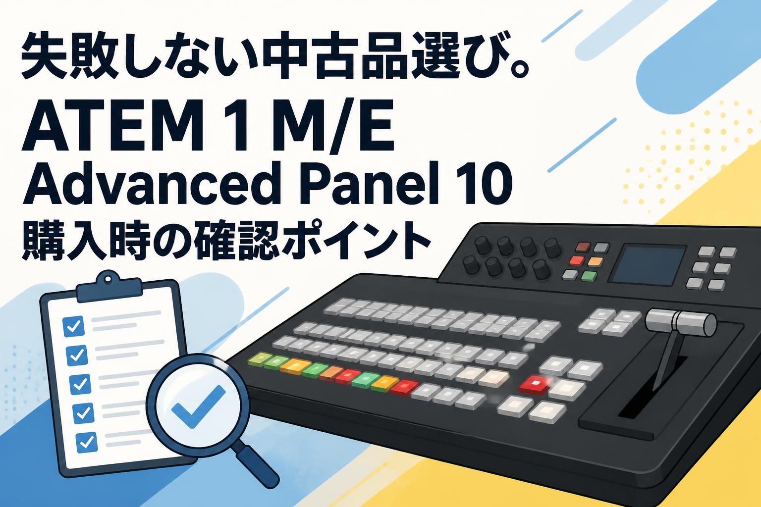失敗しない中古品選び。ATEM 1 M/E Advanced Panel 10購入時の確認ポイント