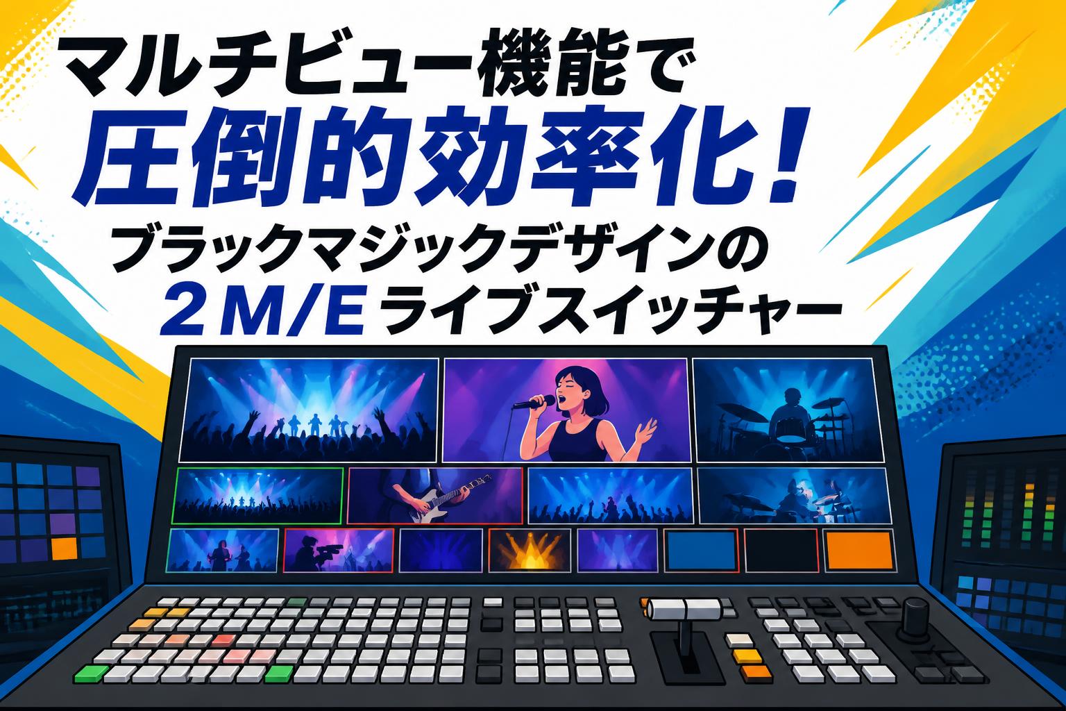 マルチビュー機能で圧倒的効率化！ブラックマジックデザインの2 M/Eライブスイッチャー