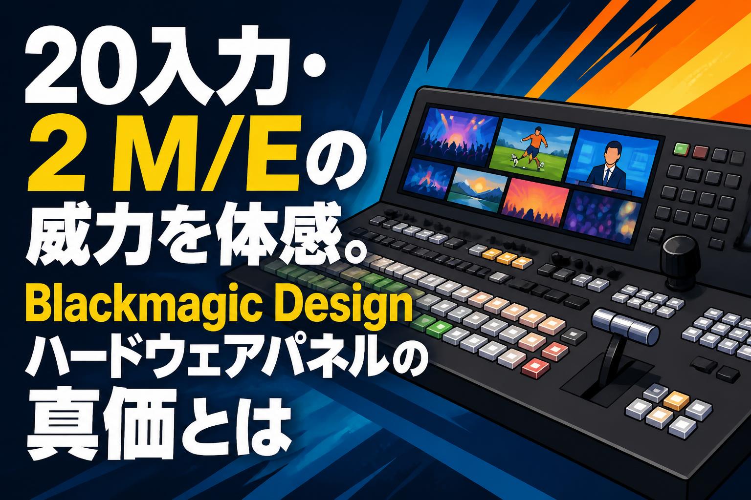 20入力・2 M/Eの威力を体感。Blackmagic Designハードウェアパネルの真価とは