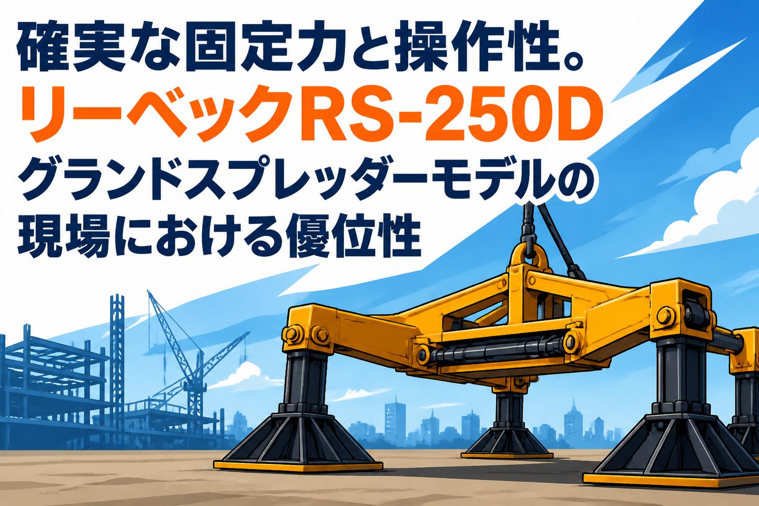 確実な固定力と操作性。リーベックRS-250Dグランドスプレッダーモデルの現場における優位性
