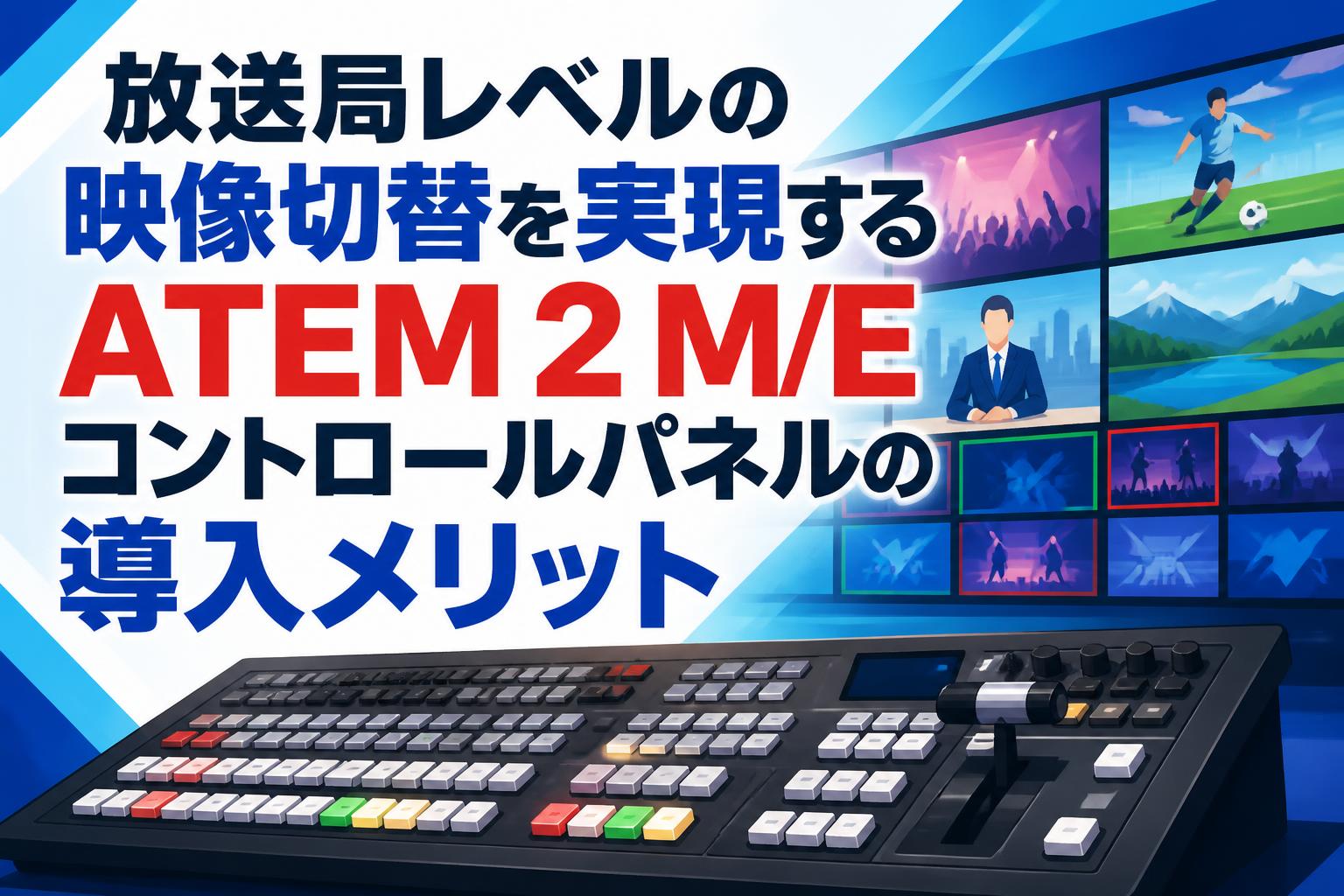 放送局レベルの映像切替を実現するATEM 2 M/Eコントロールパネルの導入メリット