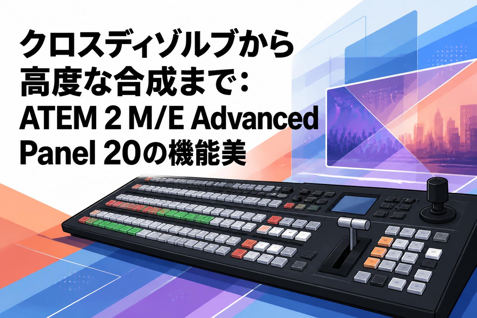 クロスディゾルブから高度な合成まで：ATEM 2 M/E Advanced Panel 20の機能美