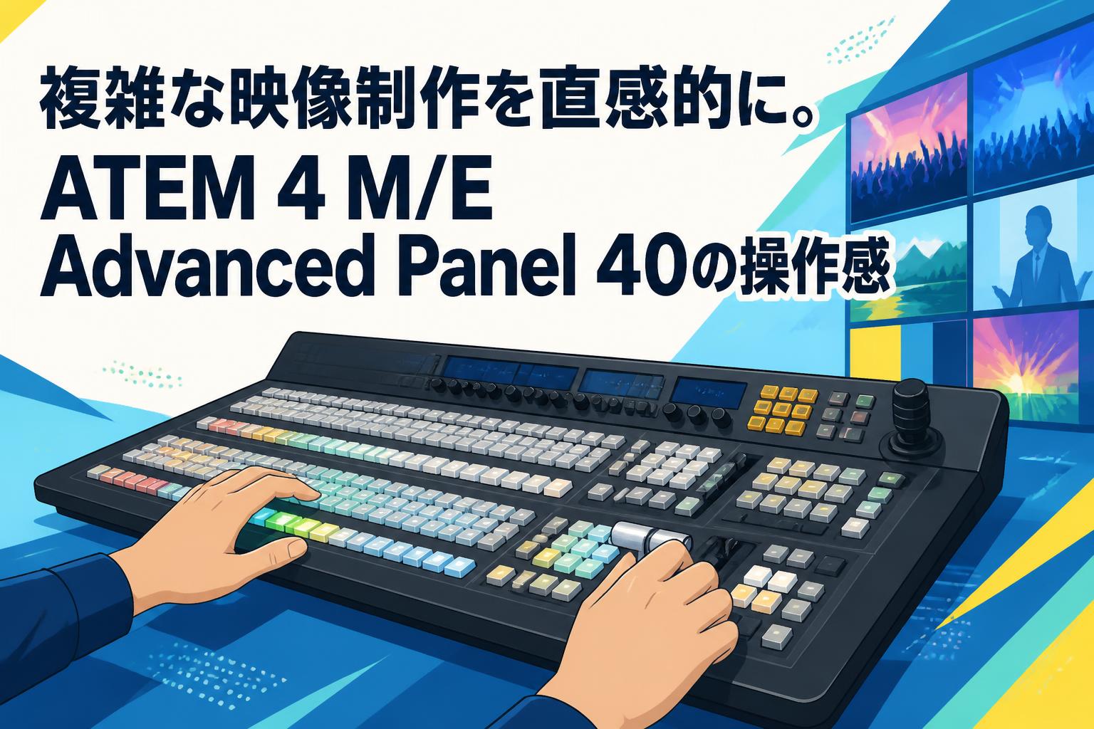 複雑な映像制作を直感的に。ATEM 4 M/E Advanced Panel 40の操作感