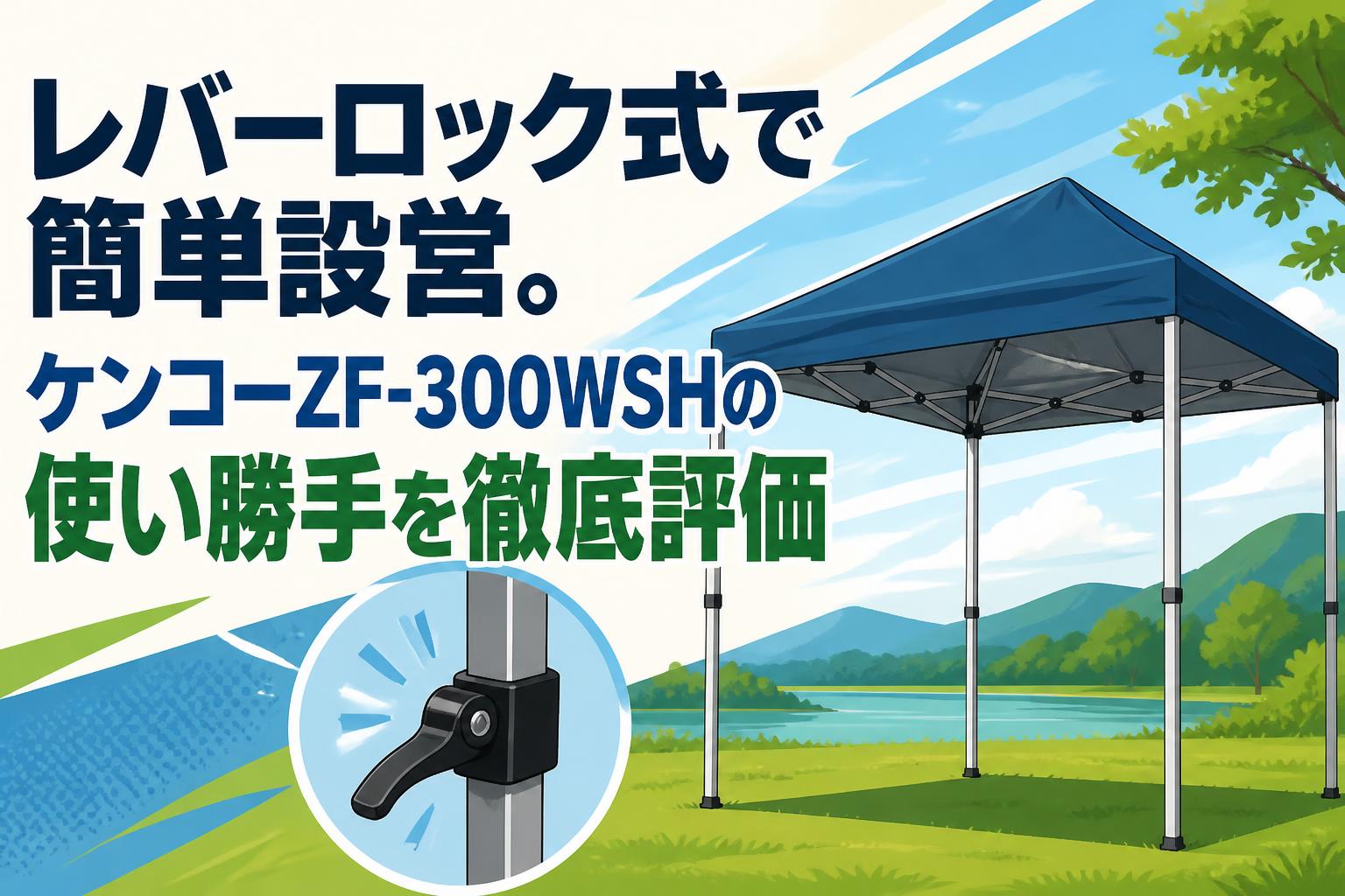 レバーロック式で簡単設営。ケンコーZF-300WSHの使い勝手を徹底評価