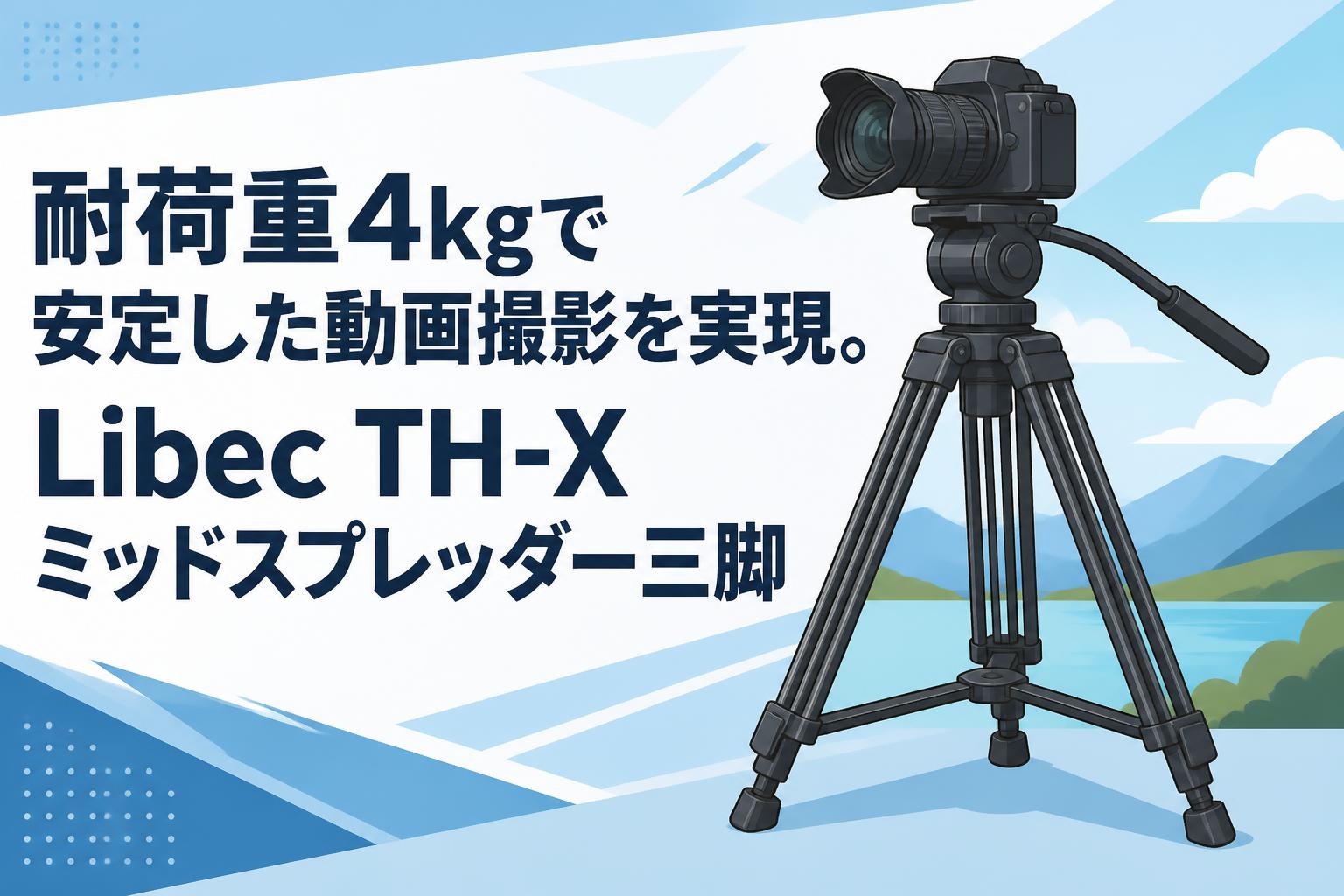 耐荷重4kgで安定した動画撮影を実現。Libec TH-Xミッドスプレッダー三脚
